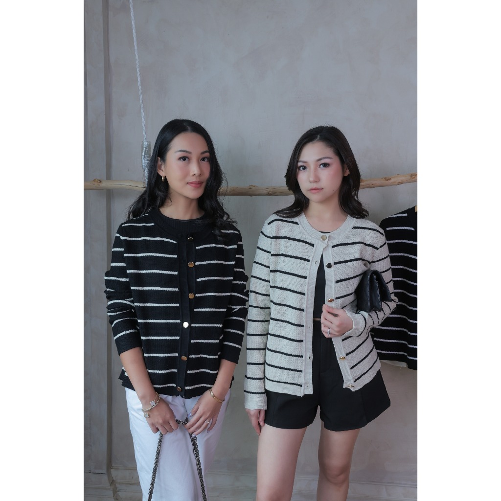 By The Label - VOL 1 - Celine Cardigan Stripes Wanita
