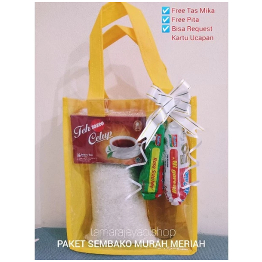 

SEMBAKO - PAKET SEMBAKO MURAH MERIAH | BANSOS | LEBARAN | HAMPERS | TASYUKURAN | ULANG TAHUN