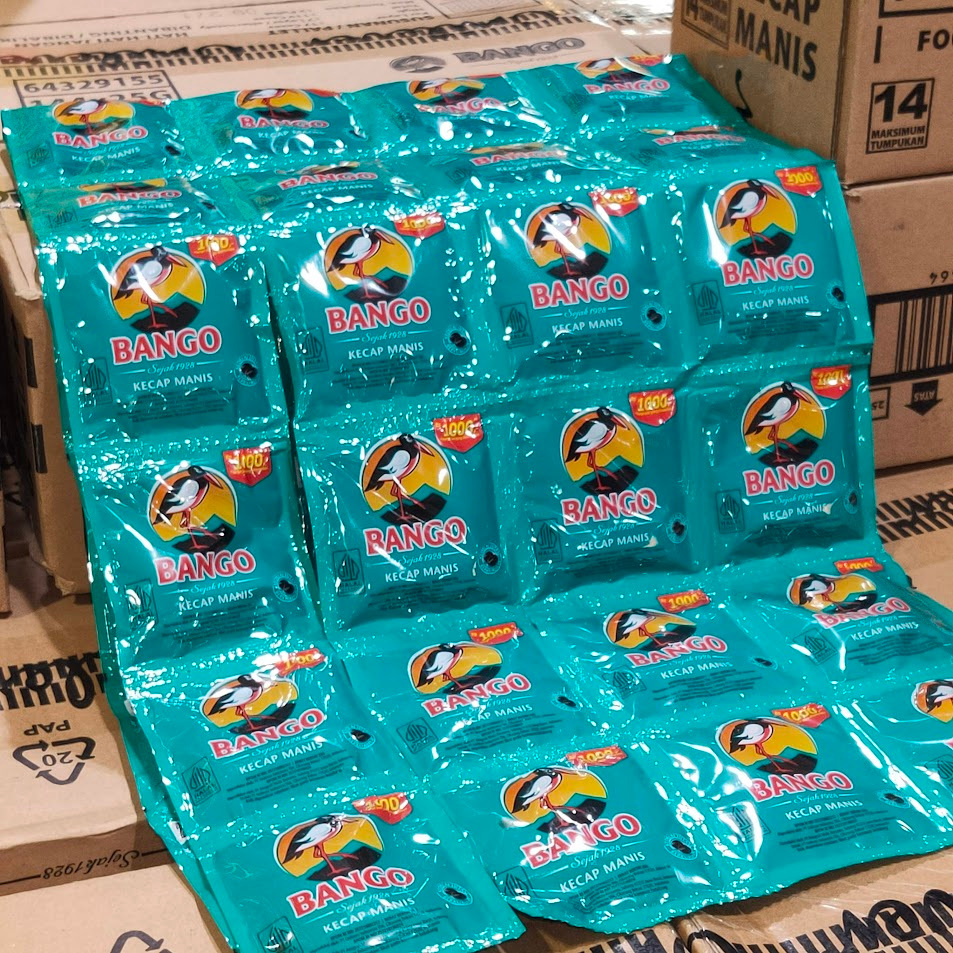 

Kecap Manis BANGO Renceng 1karton isi 144sachet eceran 1000
