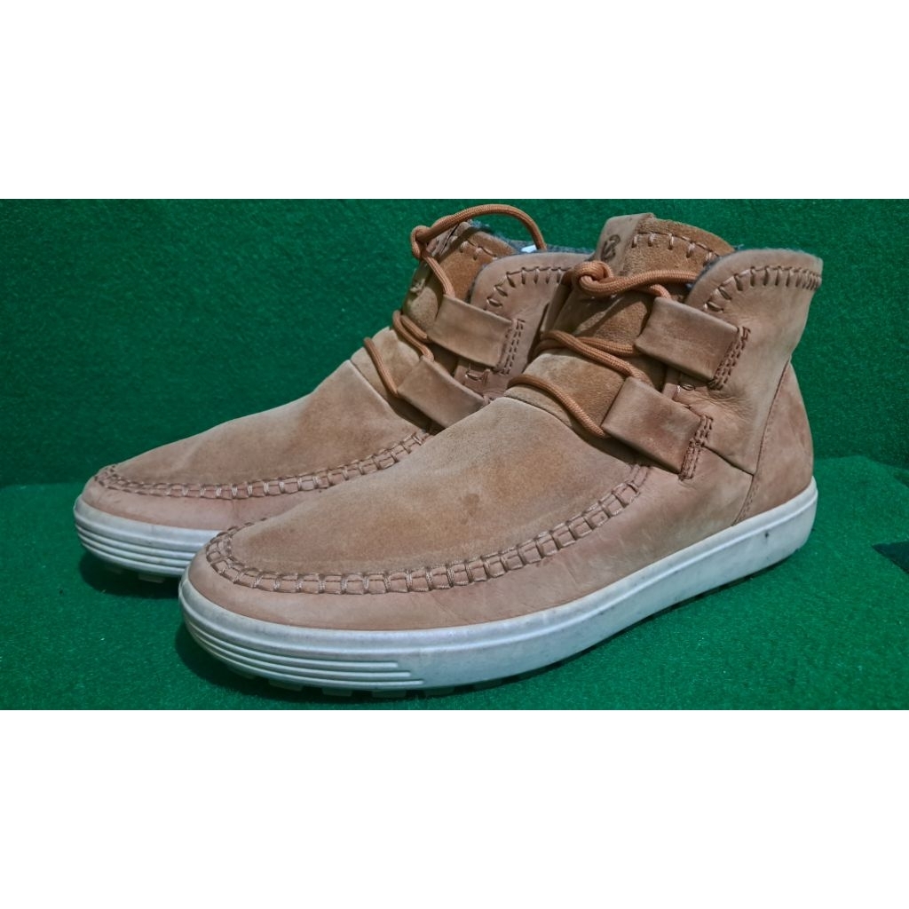 Ecco sepatu kulit pria boot size 40 insole 255 sherpa