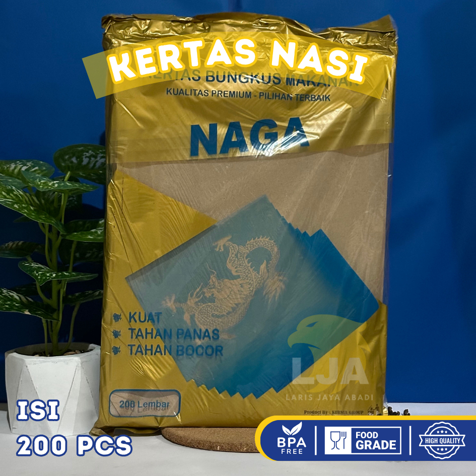 [200lbr] Kertas Nasi Coklat 28x38 untuk Nasi Uduk / Pecel / Nasi Bungkus
