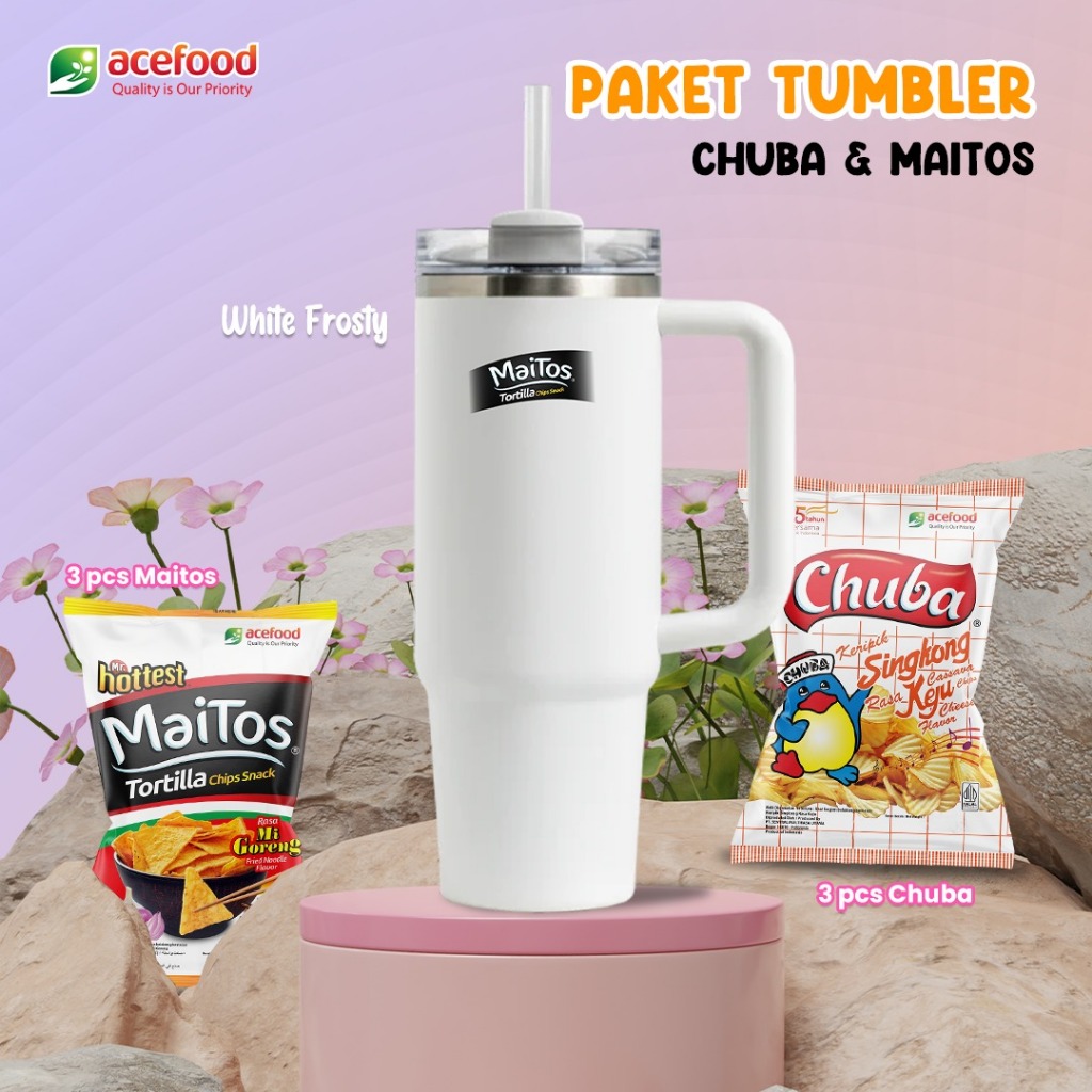 

Paket Tumbler Putih Stainless Straw Handle | 3 Pcs Chuba atau 3 Pcs Maitos