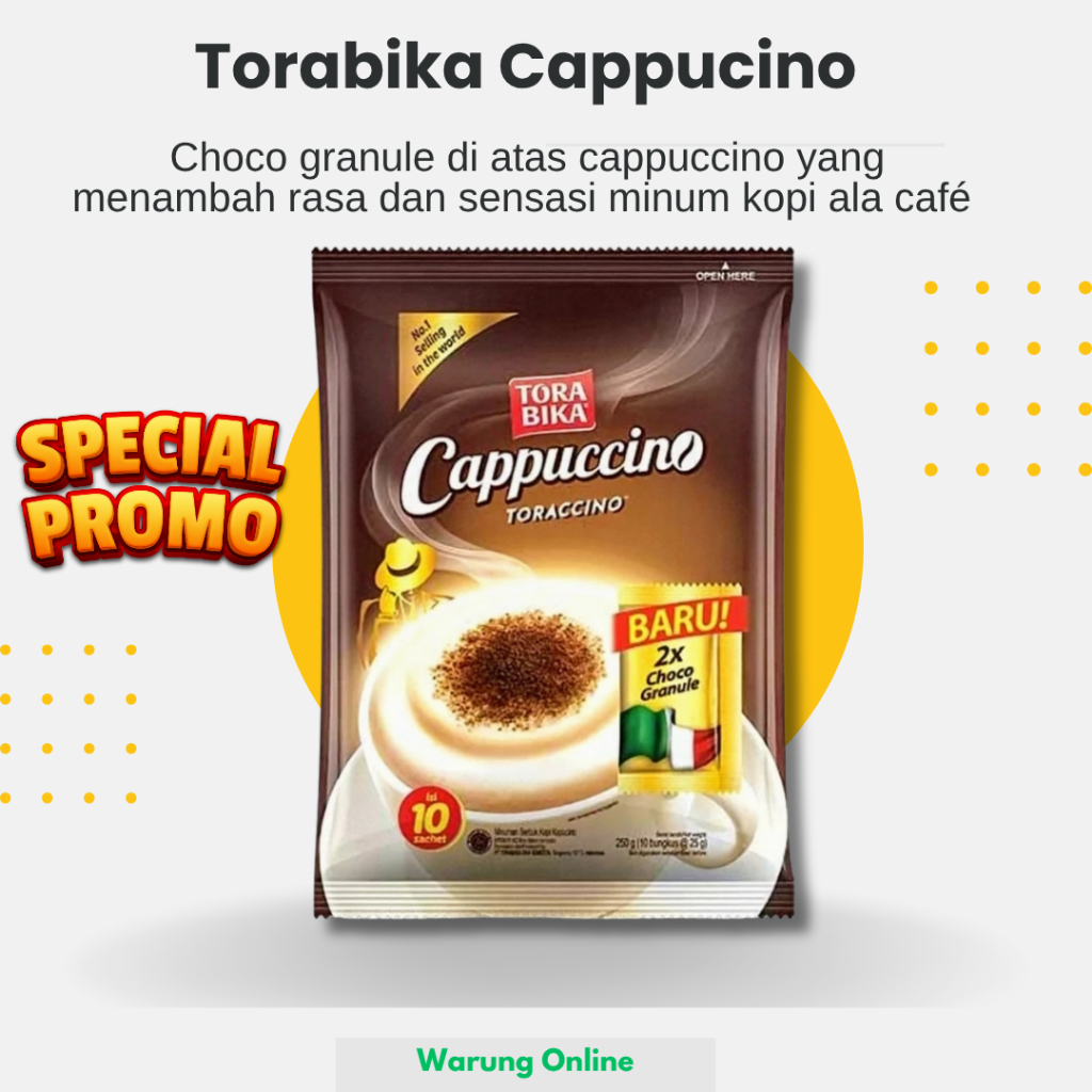 

Torabika Cappucino dengan Choco Granule Sensasi Minum Kopi Susu Ala Cafe modern