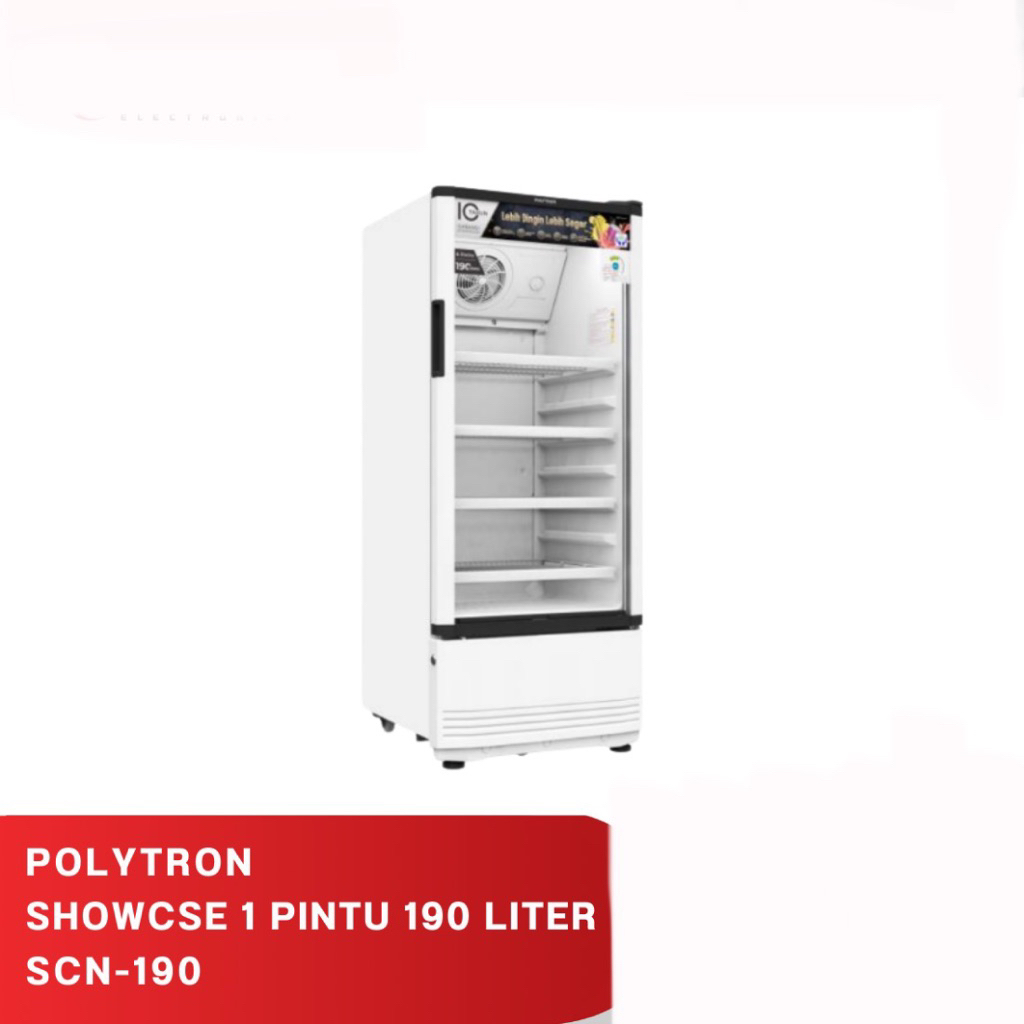 SHOWCASE POLYTRON 190 LITER SCN - 190 ( 4 RAK KECIL )
