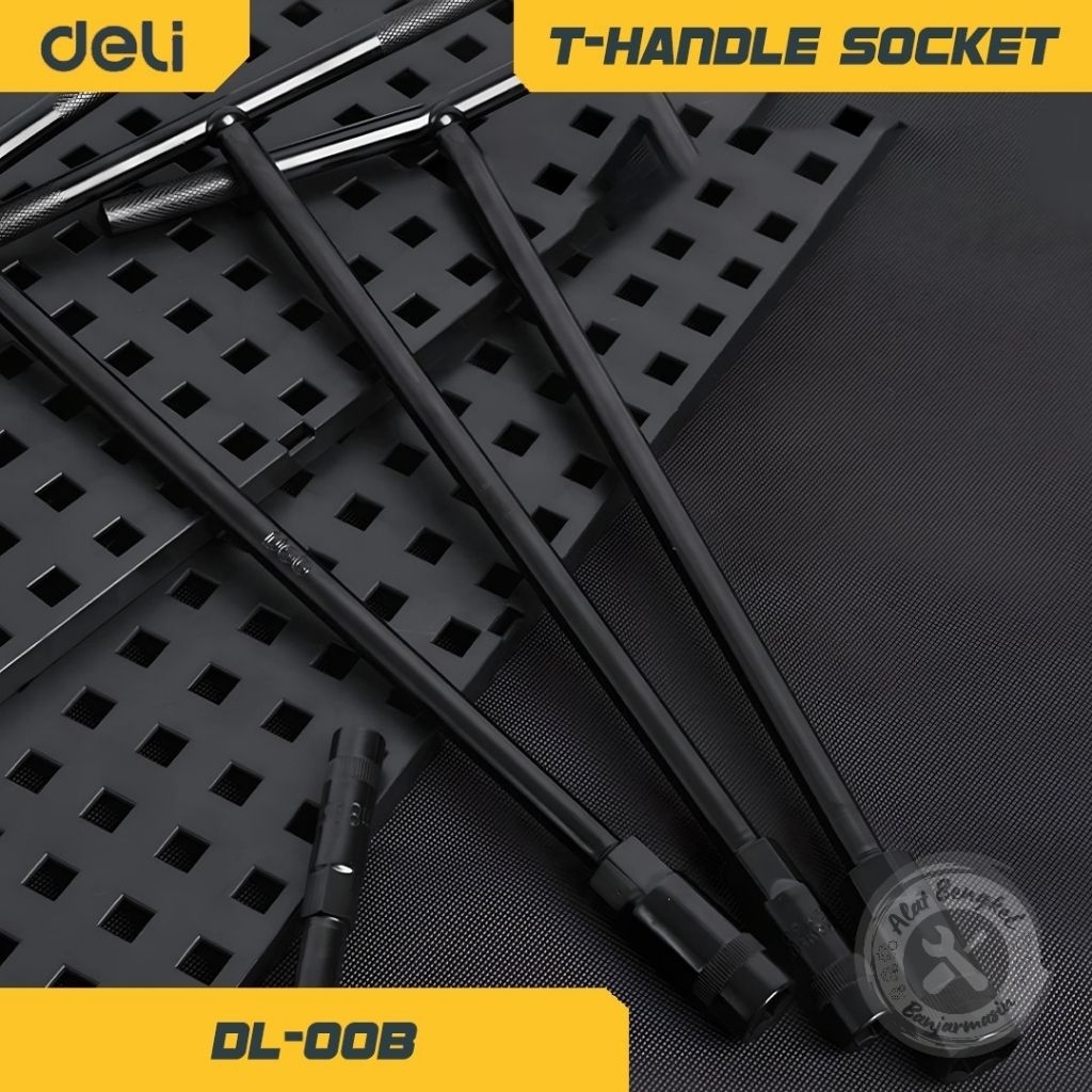 KUNCI T HITAM "DELI" VARIAN SIZE ||SOKET T HANDLE "DELI" VARIAN (8,10,12,14MM)