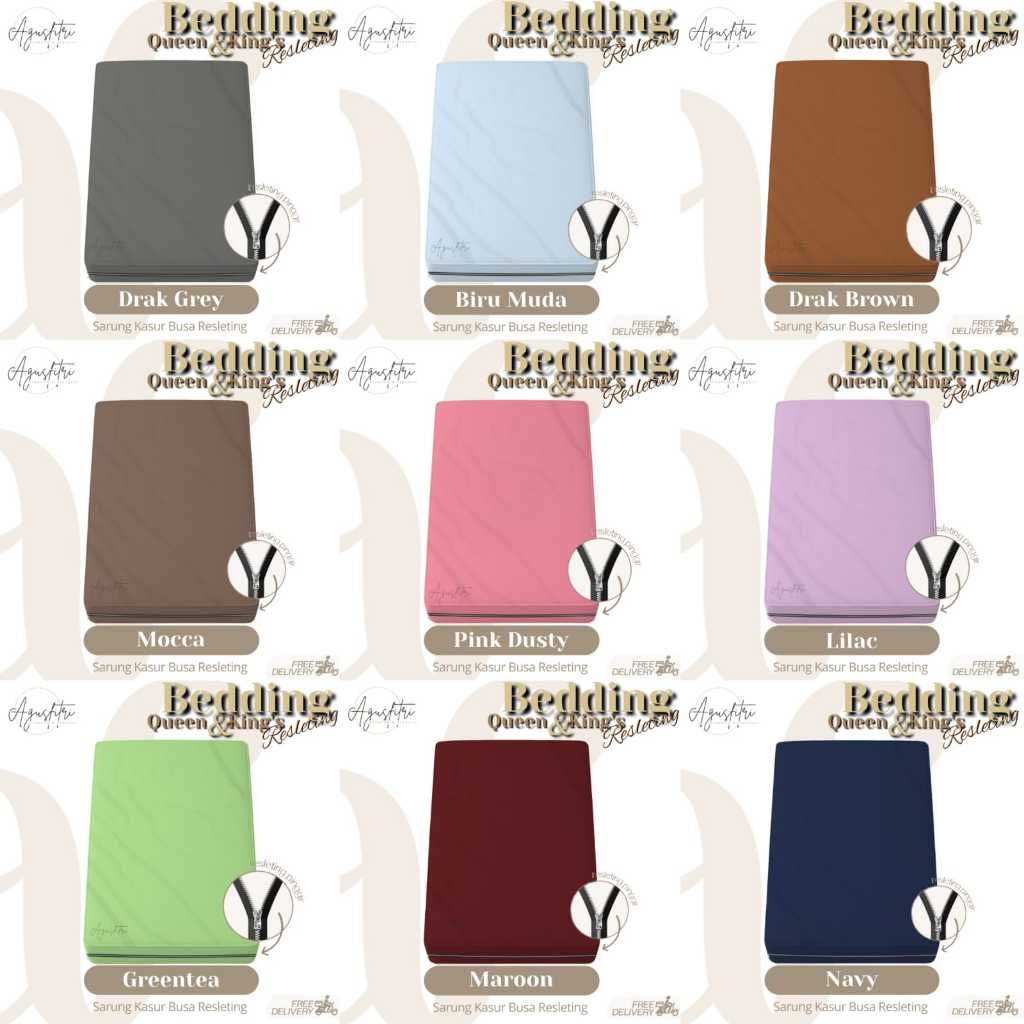 Sarung Kasur Busa Reseleting 160x200 Sprei Resleting 160x200x5 160x200x10 160x200x15 x160x200x30