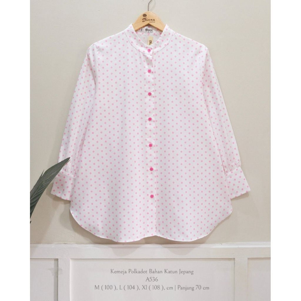 Kemeja Polkadot Katun Jepang Import | Blouse Katun Jepang Premium | Atasan Premium