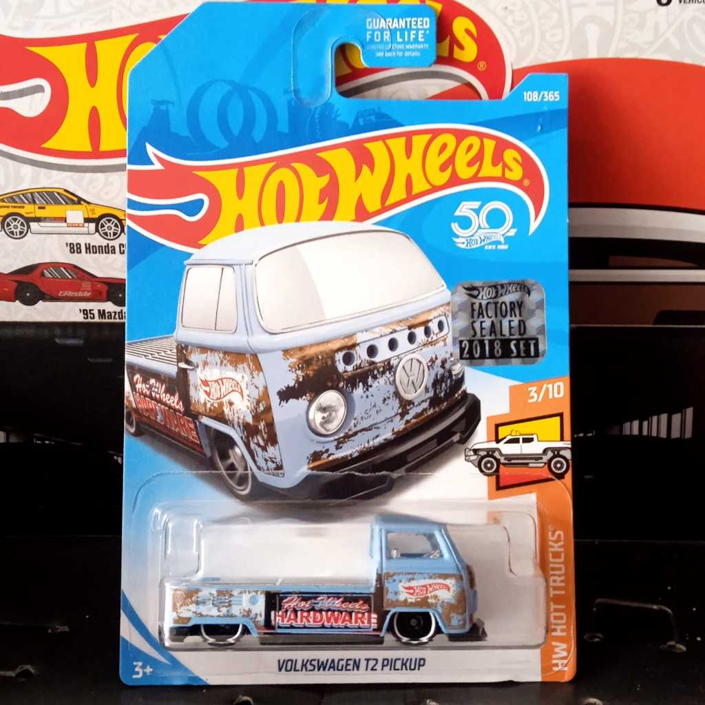 Hotwheels Hot Wheels VW Series Volkswagen T2 Pick up, Factory Sealed US Card Volkswagen T2 pick up, 