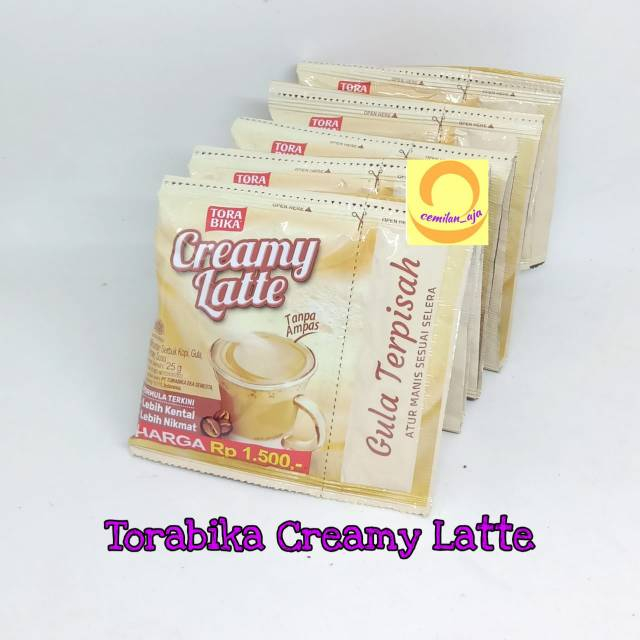 

BEST SELLER KOPI TORABIKA CREAMY LATTE GULA TERPISAH 10X2,5 GRAM/ COFFEE SAHCET MURAH