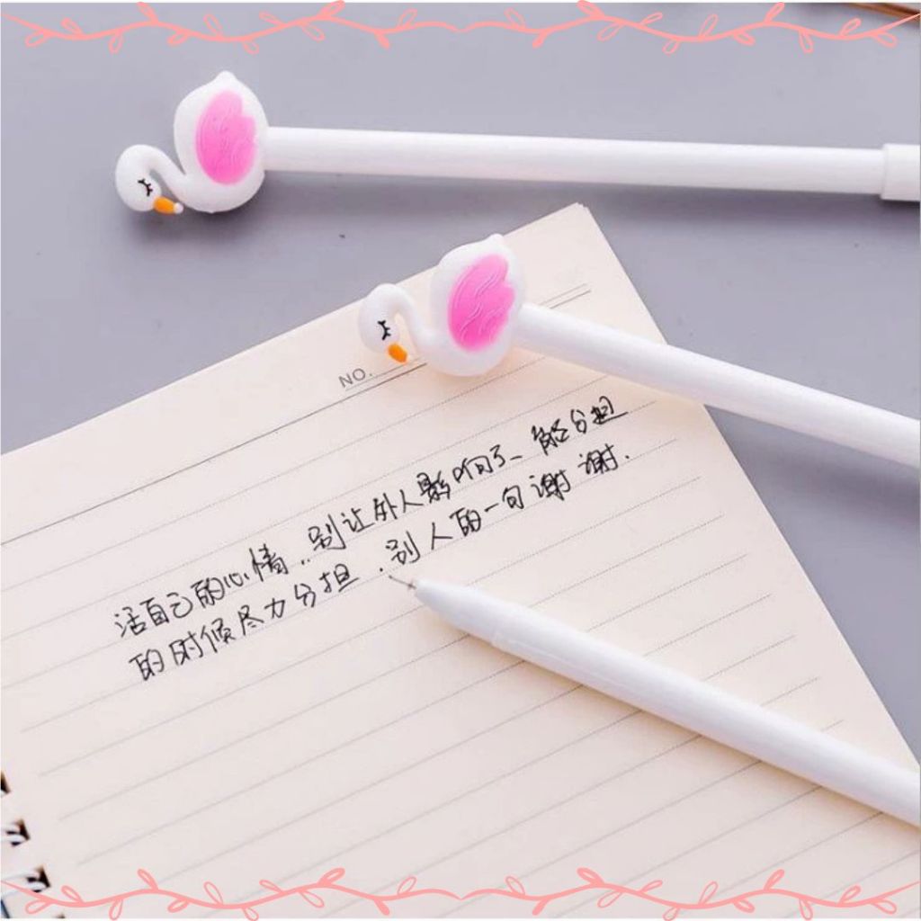 

Pena Karakter Flaminggo Pulpen Gel Karakter Burung Bangau Lucu Alat Tulis Sekolah Kantor ATK Pena 3D Pulpen Murah Import