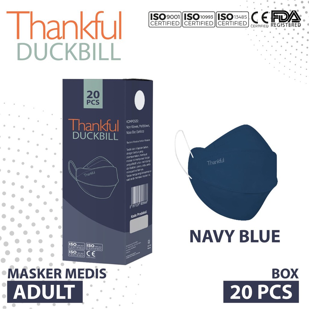 THANKFUL Duckbill Earloop Medical Face Mask
