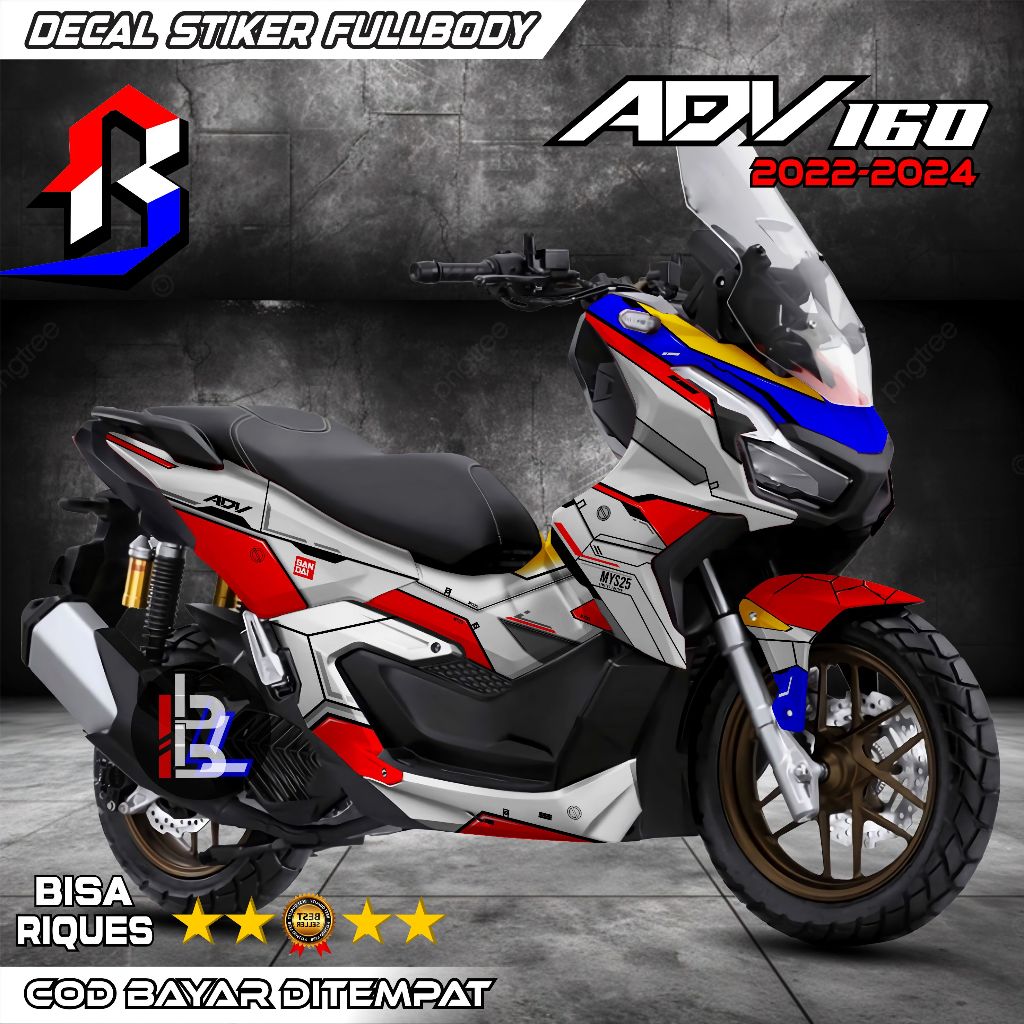 (BISA RIQUES) Decal Stiker Fullbody ADV 160 Sticker Honda ADV 160 2022 2023 2024 Fullbody Aksesoris