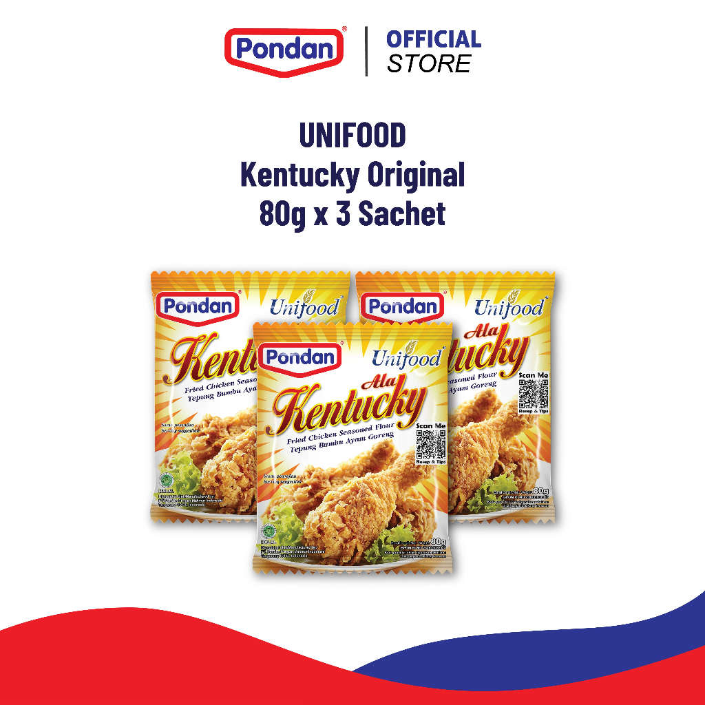 

Pondan Unifood Kentucky Original 80g (3 Pcs) EXPIRED FEBRUARI 2026