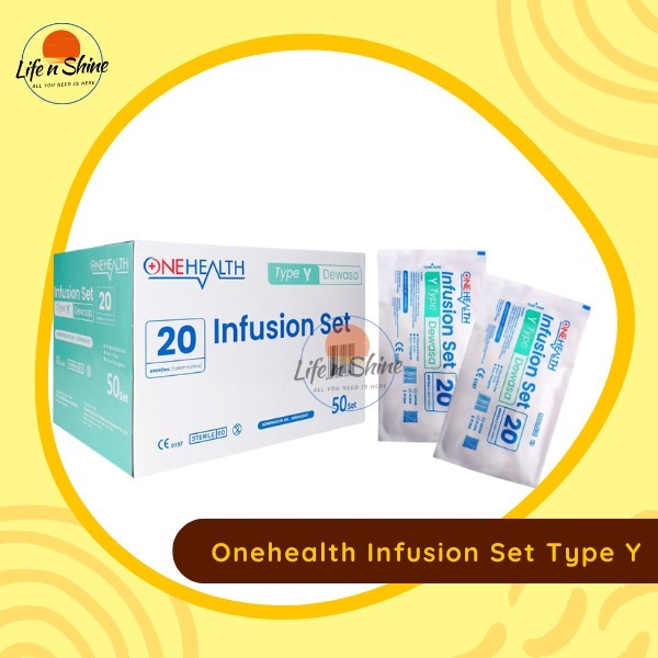 Onehealth Infus Set Y Infusion Lengkap Type Y Jarum Infus Anak Dewasa 1 Box isi 50 Pcs