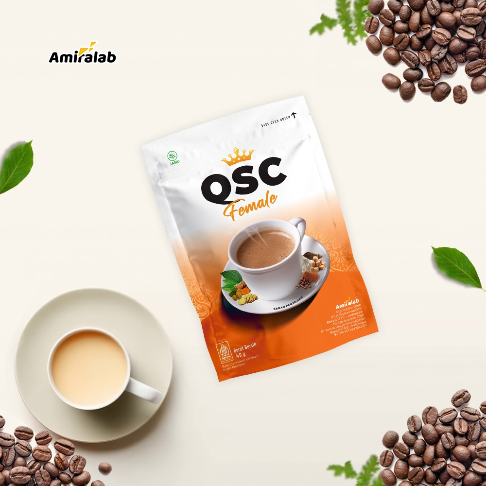 AMIRALAB QSC QUEEN SECRET COFFEE AMIRALAB Minuman Kopi Pelancar Haid Kesahatan Wanita 40 GR