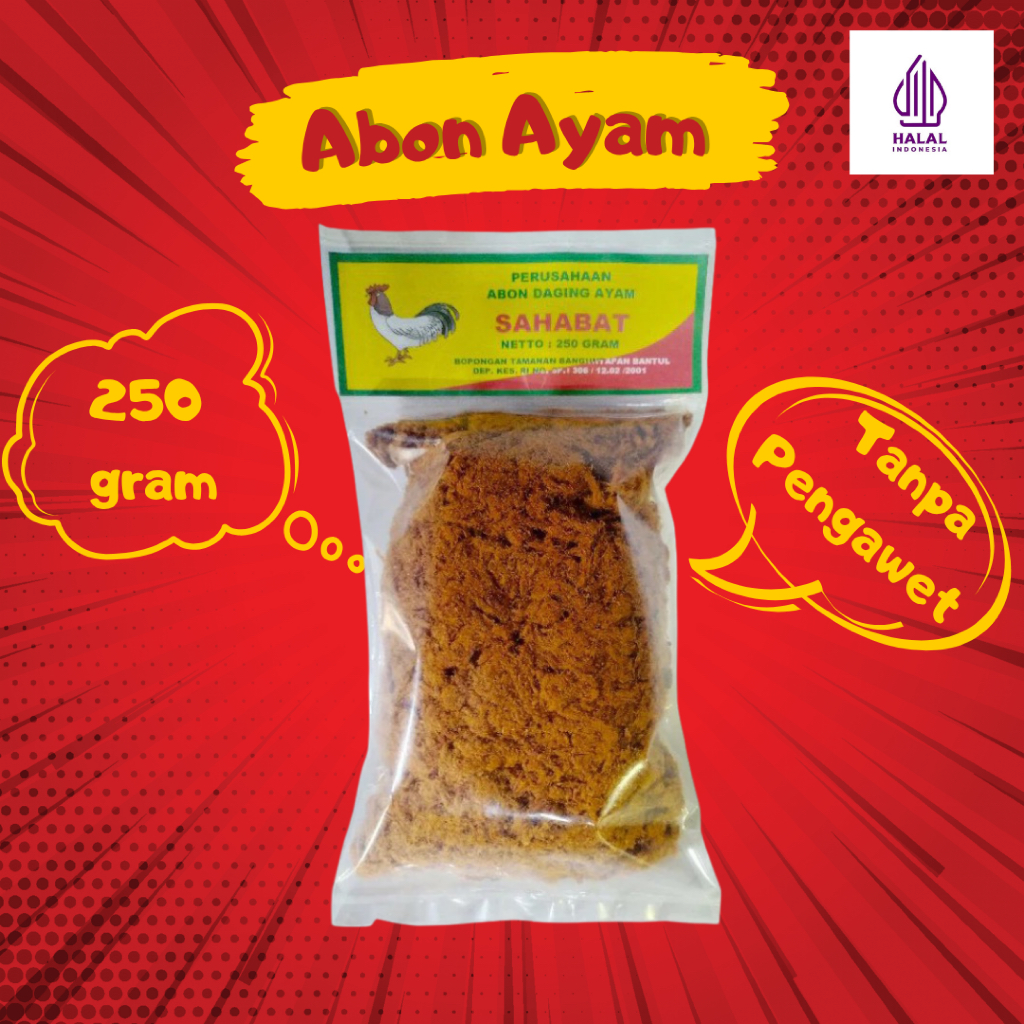 

Abon Ayam Asli Sahabat 250 Gram