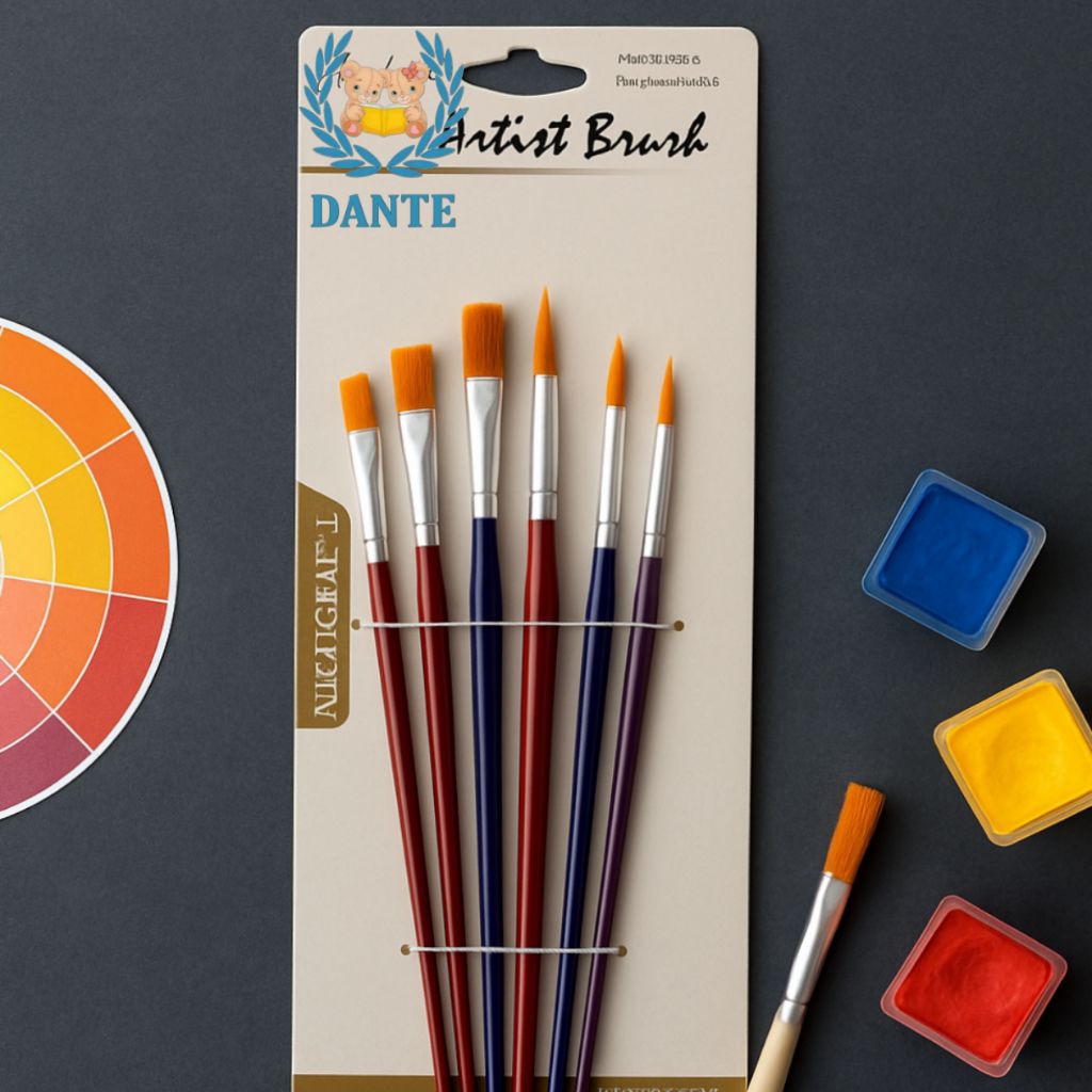 

Kuas Cat Acrylic Dante DB-705 isi 6pcs - Set Kuas lukis