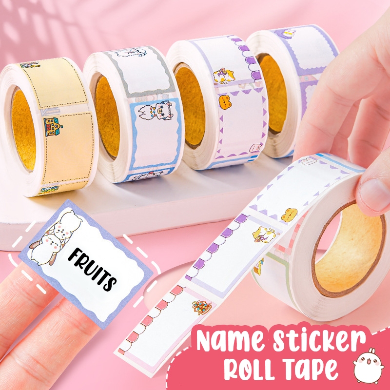 

Heypretty~ Roll Sticker Nama, Stiker Label Nama Buku Alat Tulis Serbaguna Motif Lucu, Label Sticker 350 Pcs, Stationery