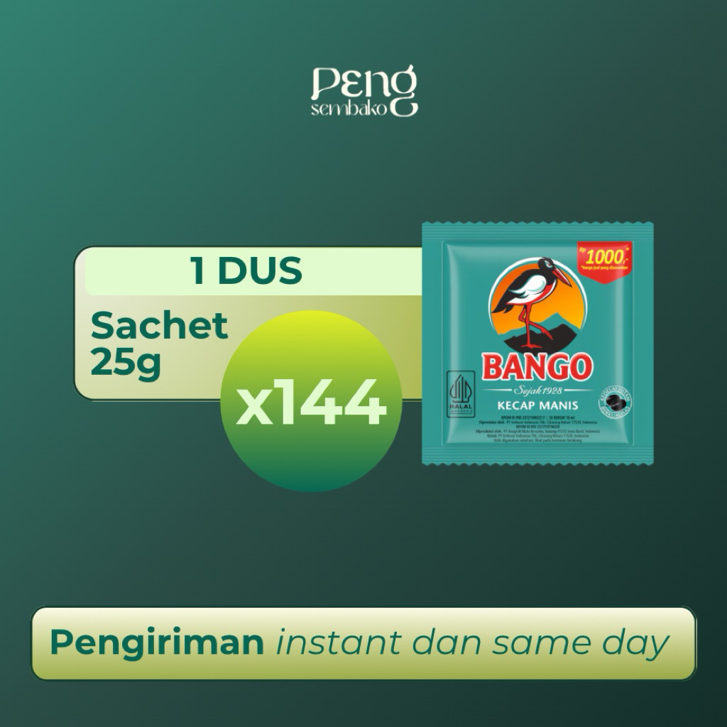 

BANGO Sachet Kecap Manis Dus (25g x 144pcs)