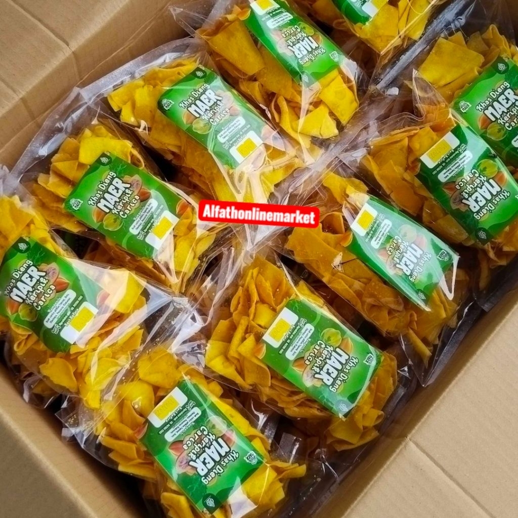 

(PAKET 6 PCS) Keripik Buah Carica khas Dieng 200 gram - Oleh Oleh Dieng