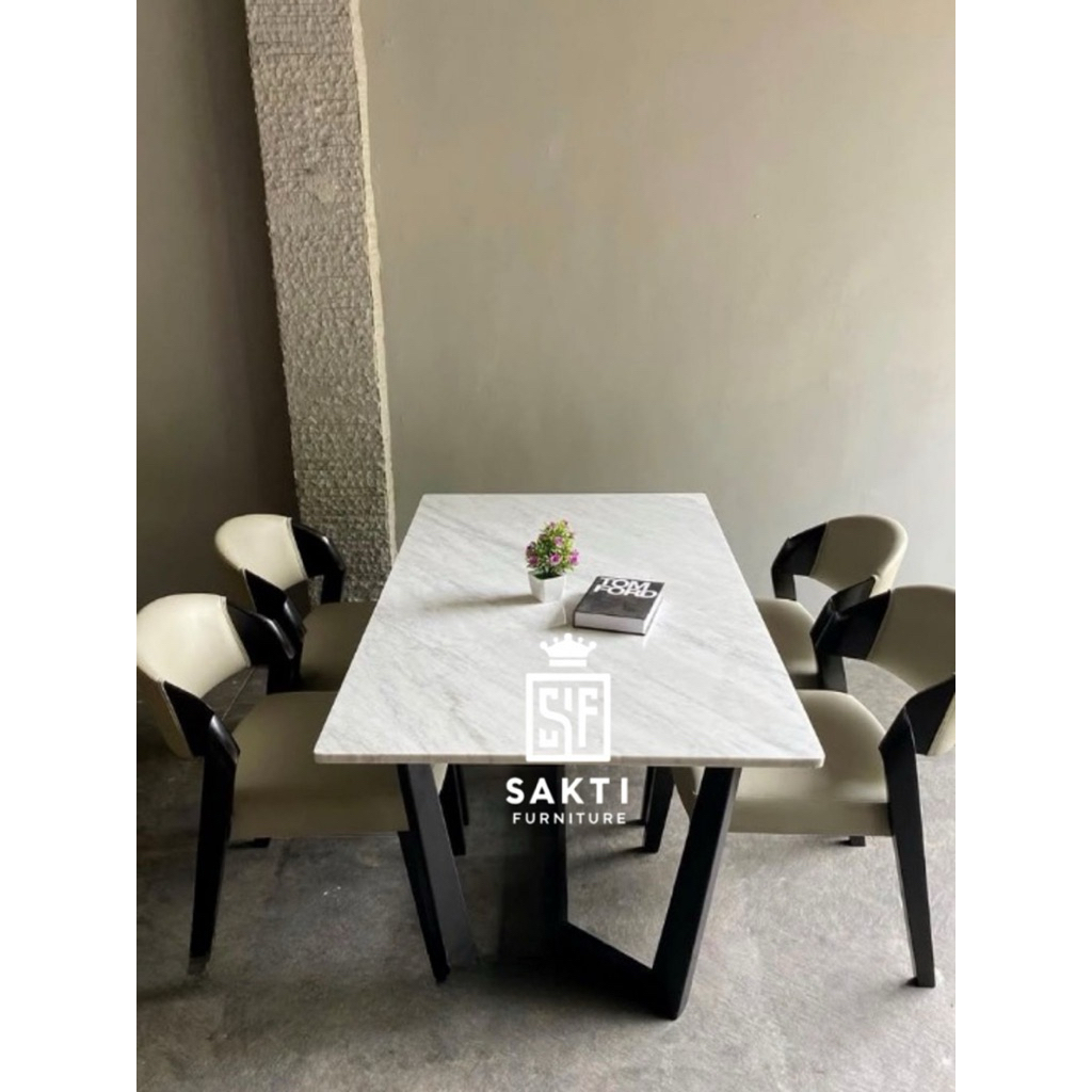set meja makan marmer minimalis meja makan marmer putih set meja makan 4 kursi