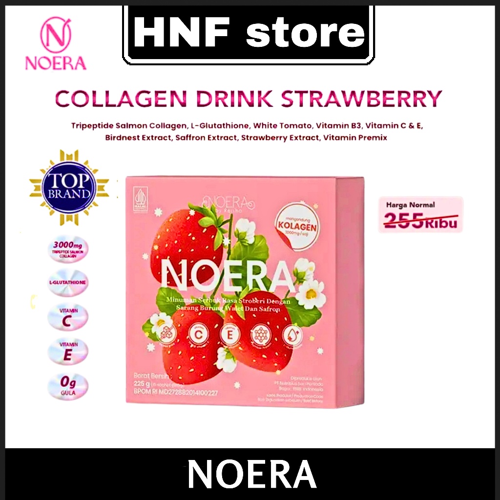 

Noera Collagen Drink With Birdnest and Saffron Extract I Minuman Kolagen L-Gluthatione