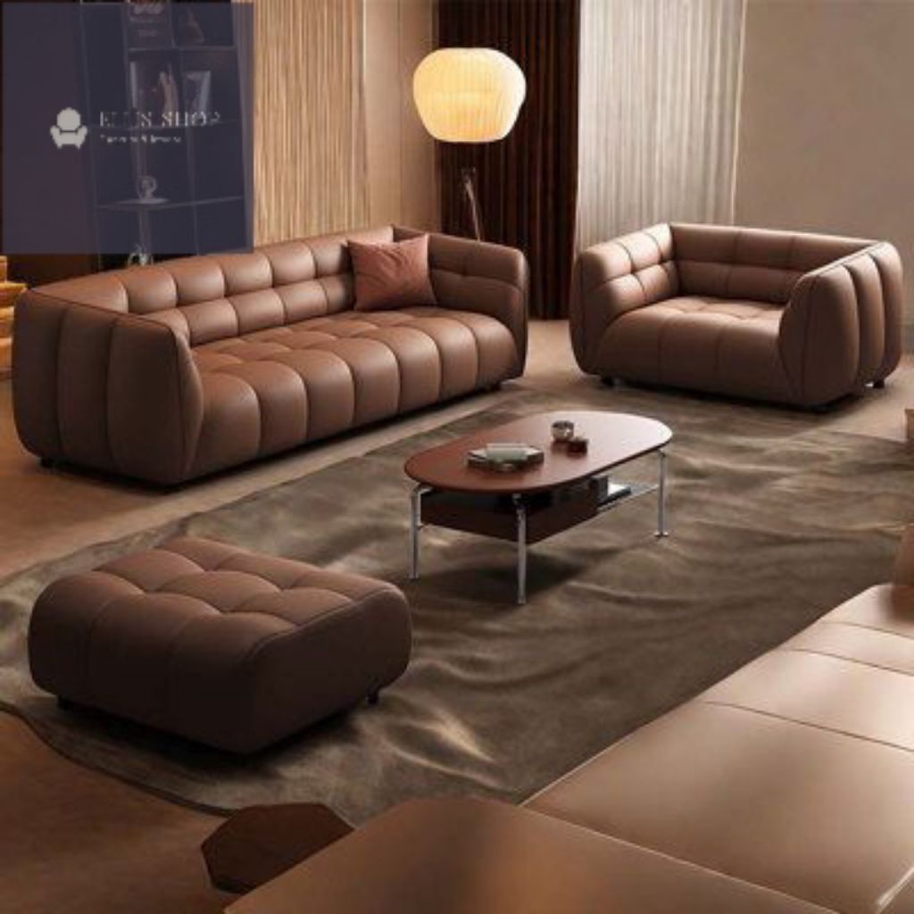 Sofa Minimalis / Sofa Tamu Modern Aesthetic Bahan Kulit Premium