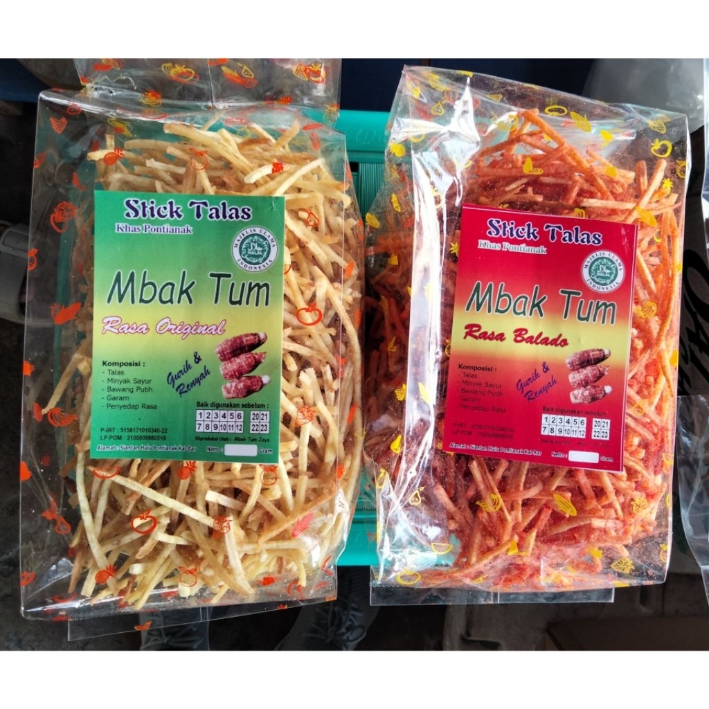 

Stick Talas Khas Pontianak / Talas Mie / Keripik Tales / Snack Talas Mbak Tum / Stick Talas Khas Kalimantan Barat / Oleh oleh khas Pontianak