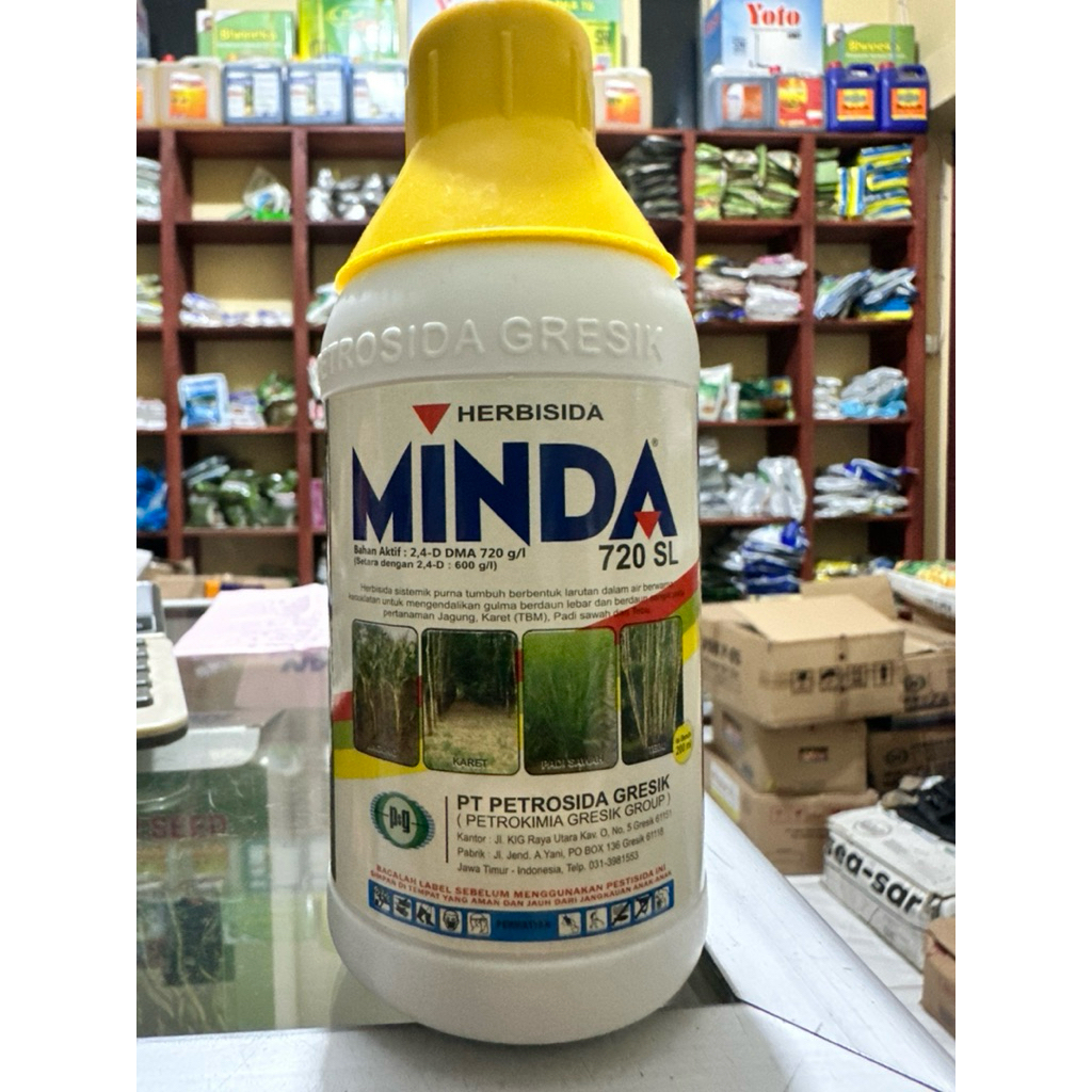HERBISIDA SISTENIK MINDA 720SL 200ml - Herbisida pra dan purna tumbuh- Herbisida sepektif padi