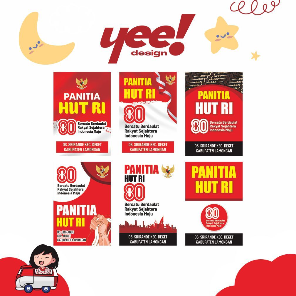 

KARTU/ID CARD PANITIA DIRGAHAYU HUTRI UKURAN 10x12cm + PLASTIK+TALI