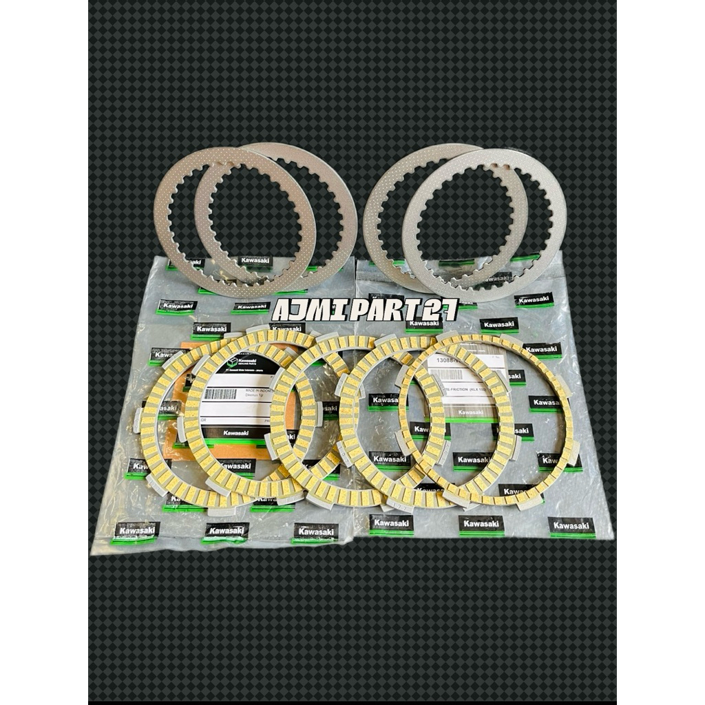 Kampas Kopling Racing+Plat Gesek Besi Kopling Kawasaki KLX 150/D’Tracker 150 ORI