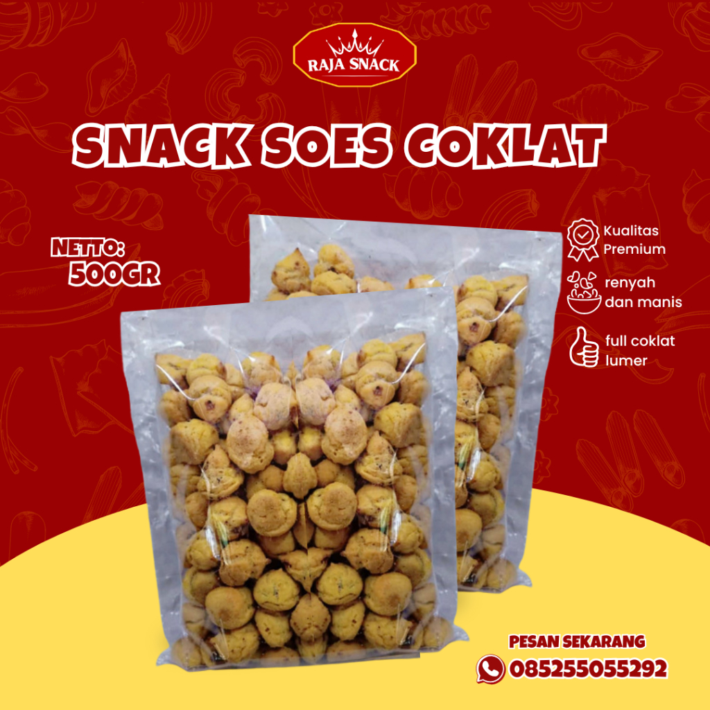 

Soes Coklat Lumer 500 gr Snack Kiloan Murah Cemilan Enak
