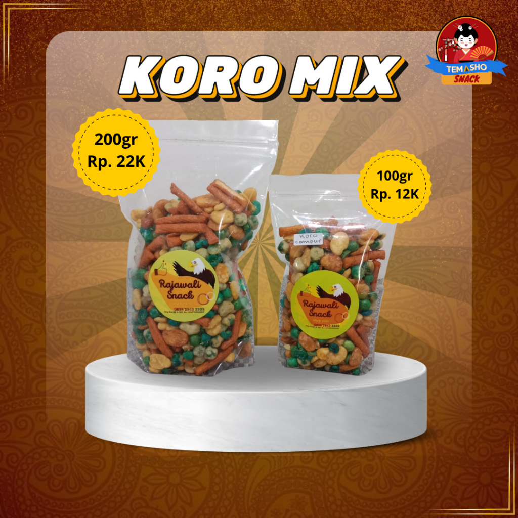 

KORO MIX - Snack Campuran Gurih | 100gr & 200gr | Rajawali Snack by Temasho