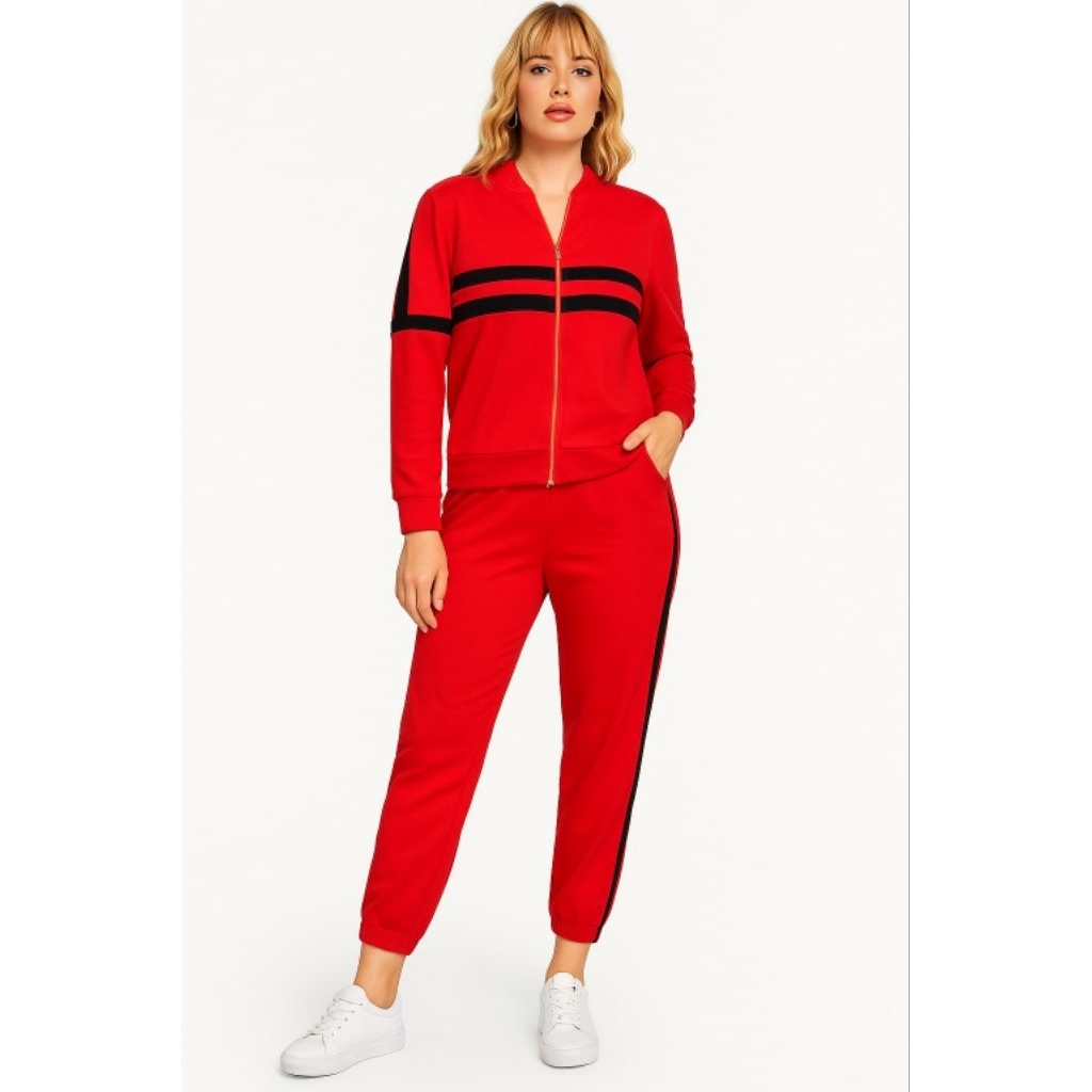 Set Jaket Adora Setelan Training Wanita Modis Bahan Adem & Fleksibel Baju Setelan Olahraga Senam Ms