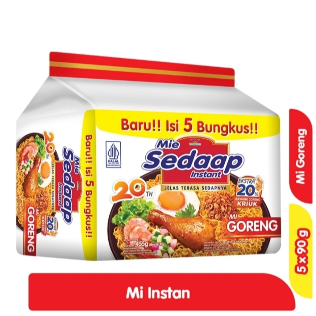 

sedaap mie instan goreng isi 5x90g