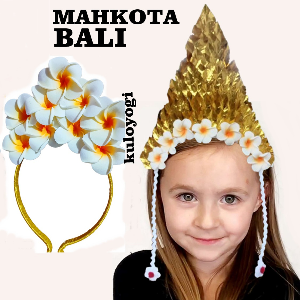 Bando Bunga Kamboja Hiasan Kepala Karnaval Bali Bunga Jepun