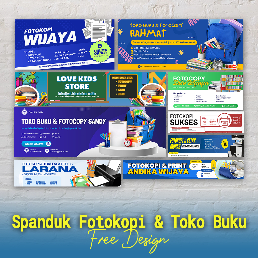 Spanduk Fotocopy, Spanduk Toko Buku, Spanduk Usaha Fotocopy & Print, Spanduk Toko Peralatan Tulis, S