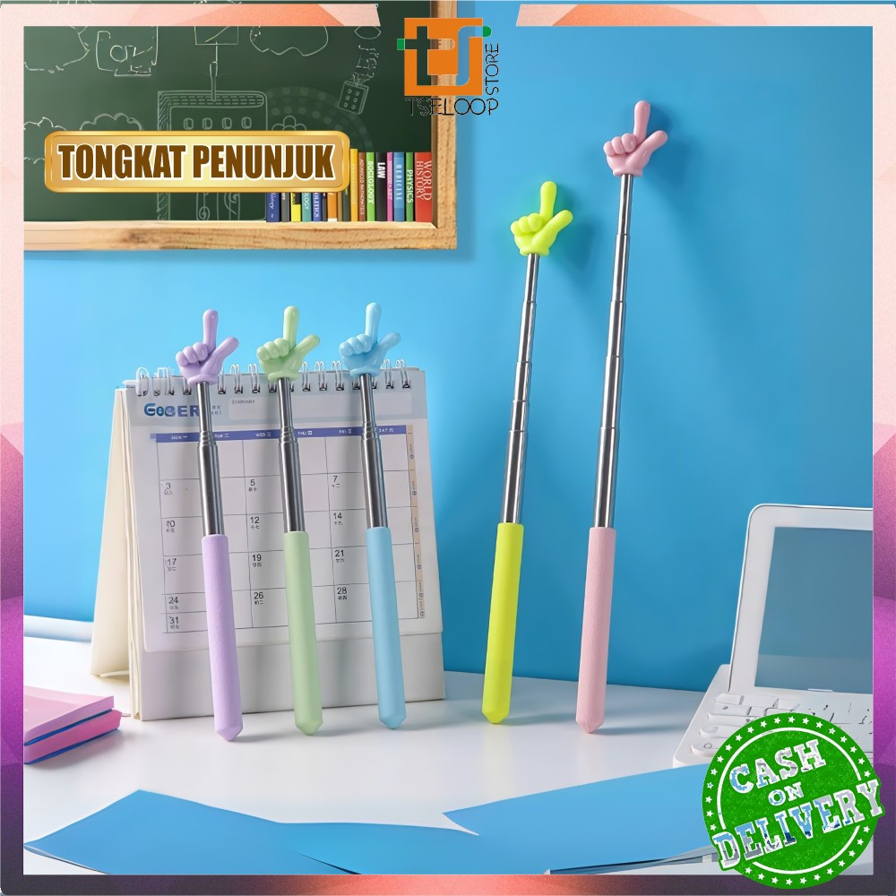 

OFM-A123 Tongkat Alat Pengajaran Penunjuk Papan Tulis Teleskopik Praktis / Tongkat Jari Lucu Teleskopik Alat Stationery Serbaguna