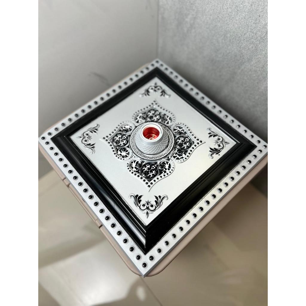 Fiting Lampu Plafon Gypsum 30 CM - Ornamen Fitting Lampu Plafon Minimalis fitting 30CM
