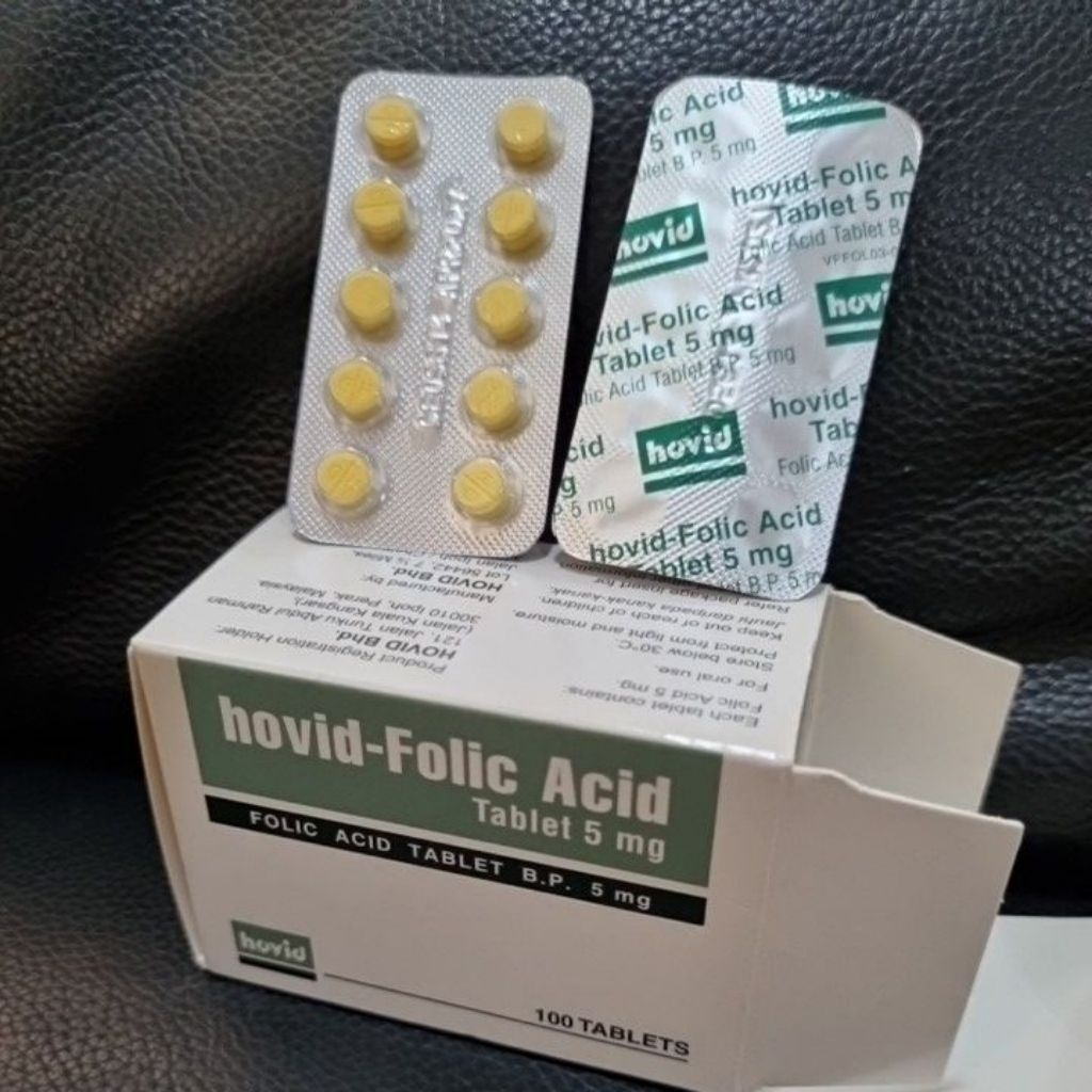 hovid folic 5 mg asam folat per blister