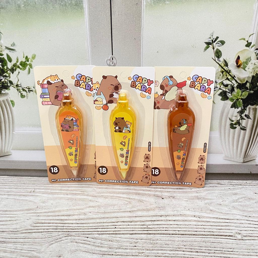 

CORRECTION TAPE CETEK PANJANG CAPYBARA bentuk buah lemon alat tulis sekolah lucu kado unik tipex tipx penghapus tulisan lucu kado unik