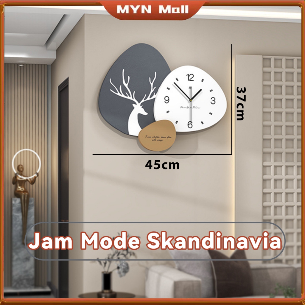 Jam Dinding Hias Untuk Dekorasi Jam Dinding / Jam Dinding Gaya Minimalis Dekoratif 45 x 37cm