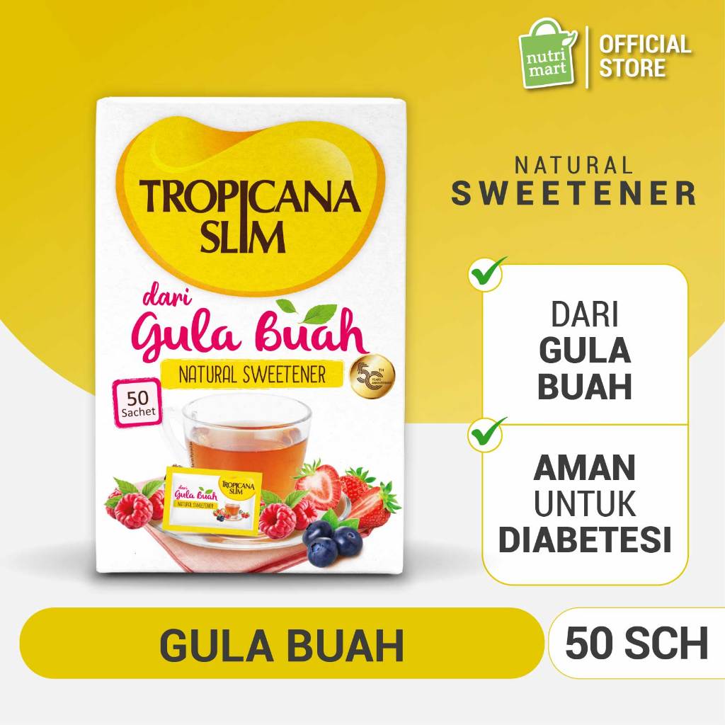 

Tropicana Slim Gula Buah 50 Sch - Alami untuk Batasi Gula