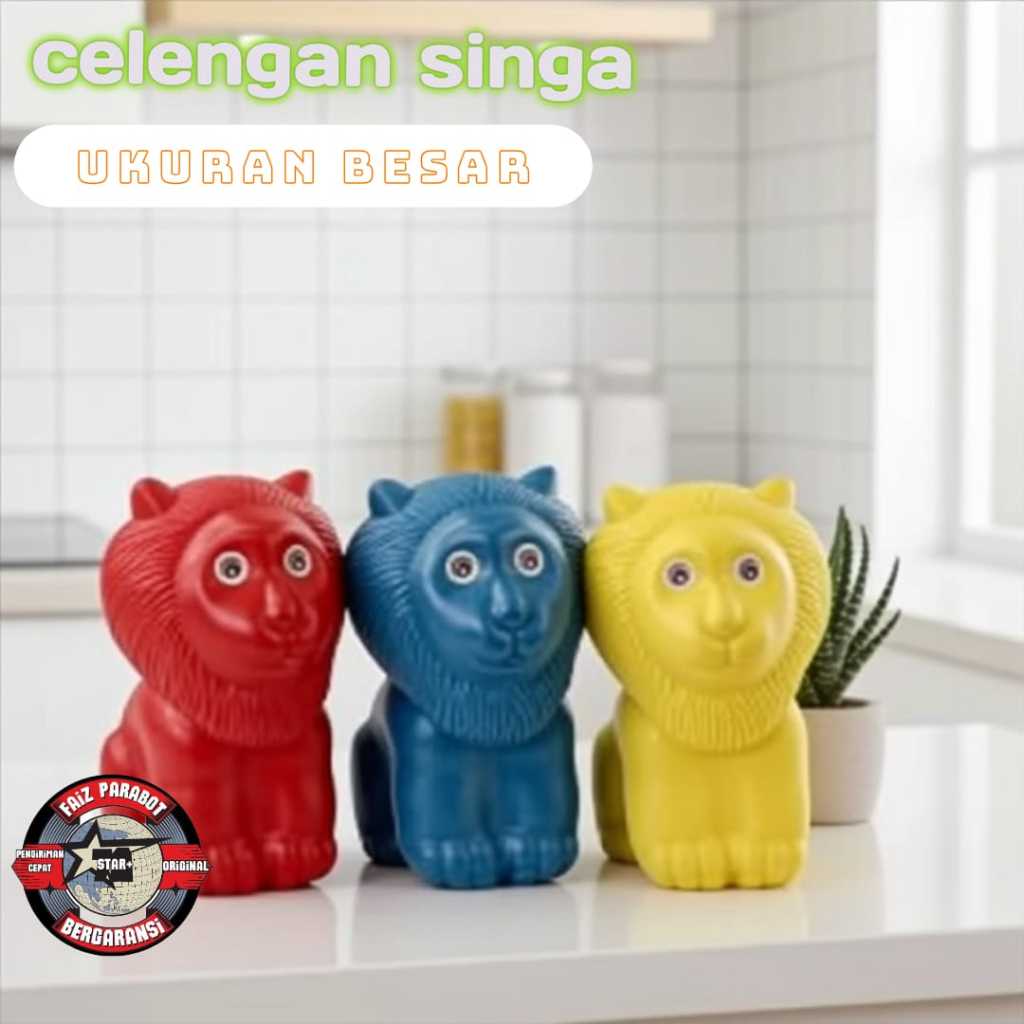 Celengan Plastik Cengcelengan Tabungan Brangkas Singa Macan Besar