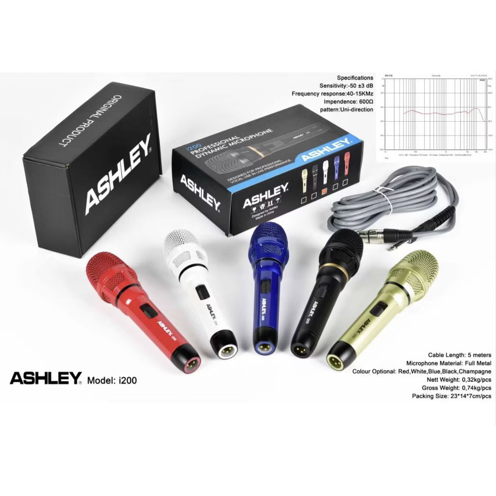 Mic Ashley i200 Original Mic Kabel Ashley
