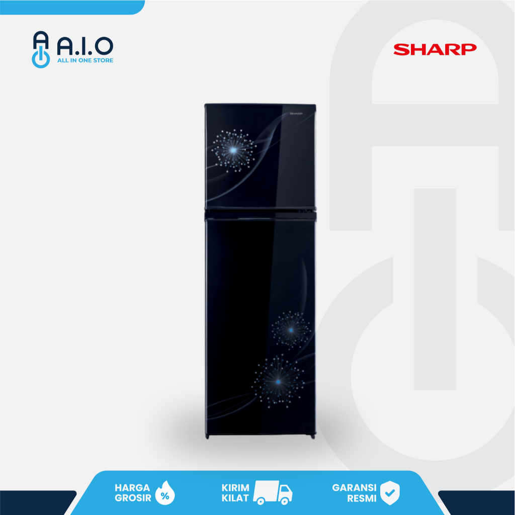 SHARP - KULKAS 2 PINTU - SJ 317MG DB