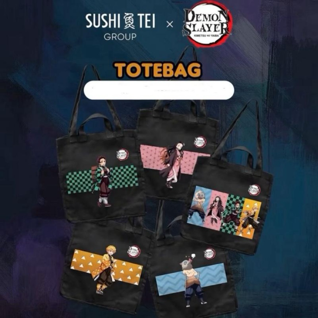 Official Demon Slayer Tote Bag Totebag, Sushi Tei Group