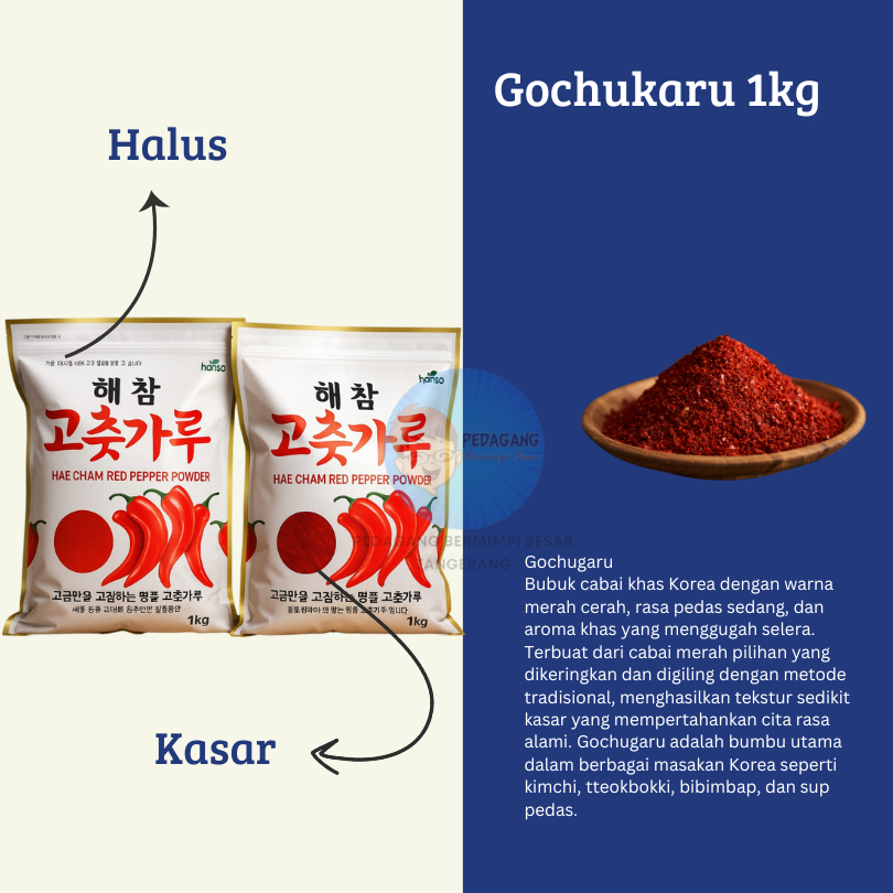 

Hae Cham Gochugaru 1Kg / Bubuk Cabai Korea / Cabe Gochukaru Import