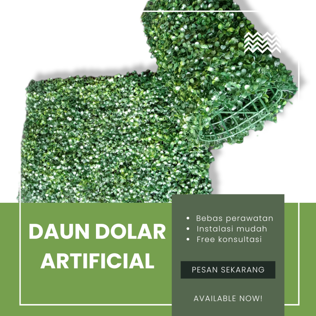 DAUN DOLAR SINTETIS 40X60 CM - TANAMAN SINTETIS - DAUN RAMBAT SINTETIS - DAUN DINDING