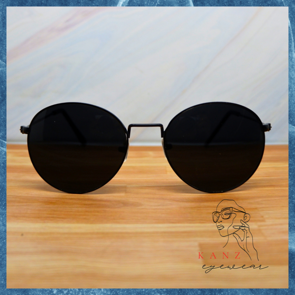 Kacamata Bulat Korea Style Gagang Besi Nosepad Murah untuk Wanita dan Pria Orang Tua